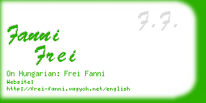 fanni frei business card